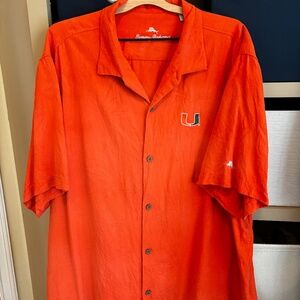 University of Miami Tommy Bahama Men's Button Down Shirt